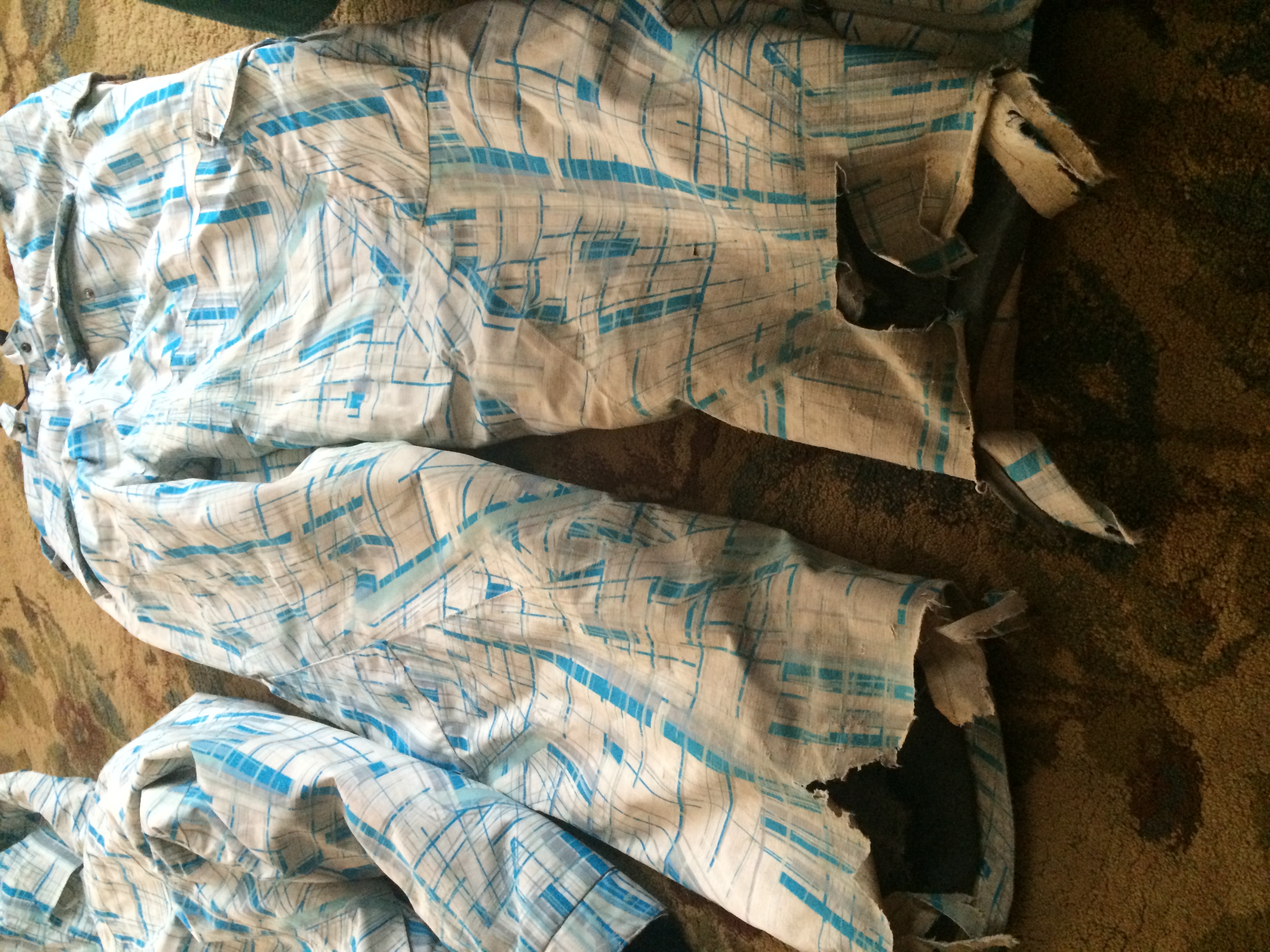 Tear near heel of boots