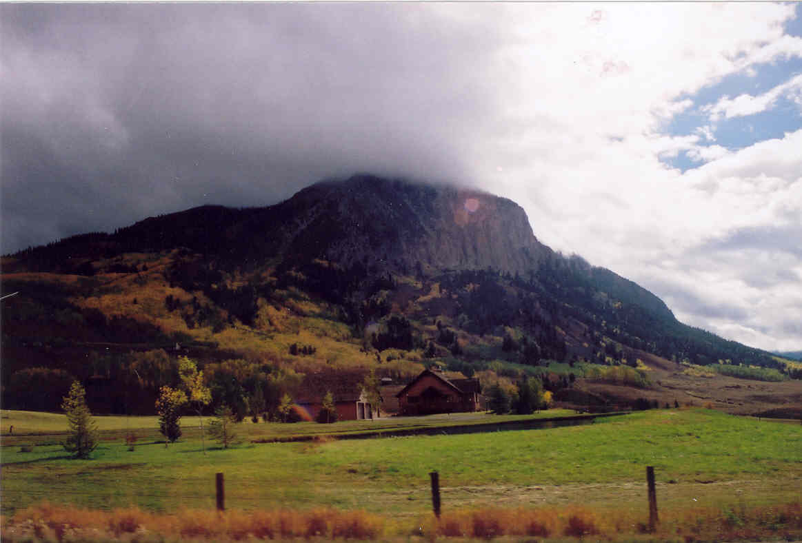 The Butte clouded over