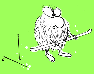 The F+!%K is skiing?