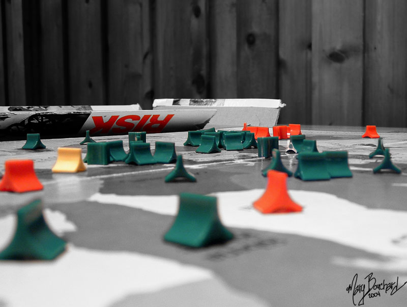 the middle of a battlefield