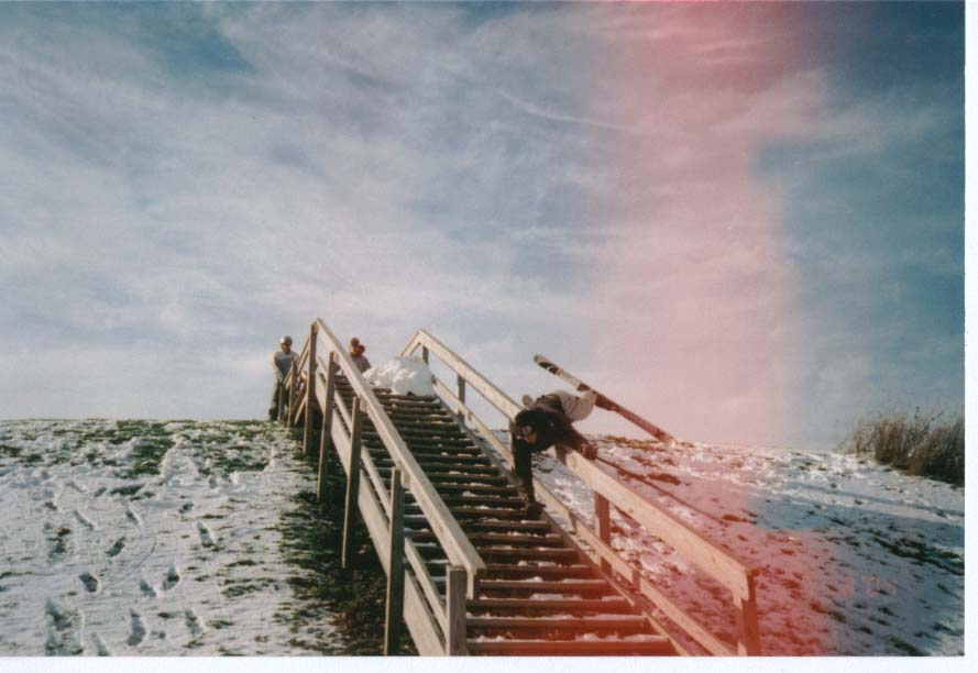 The number one reason to wax a wooden rail(sorry for the red, bad camera)