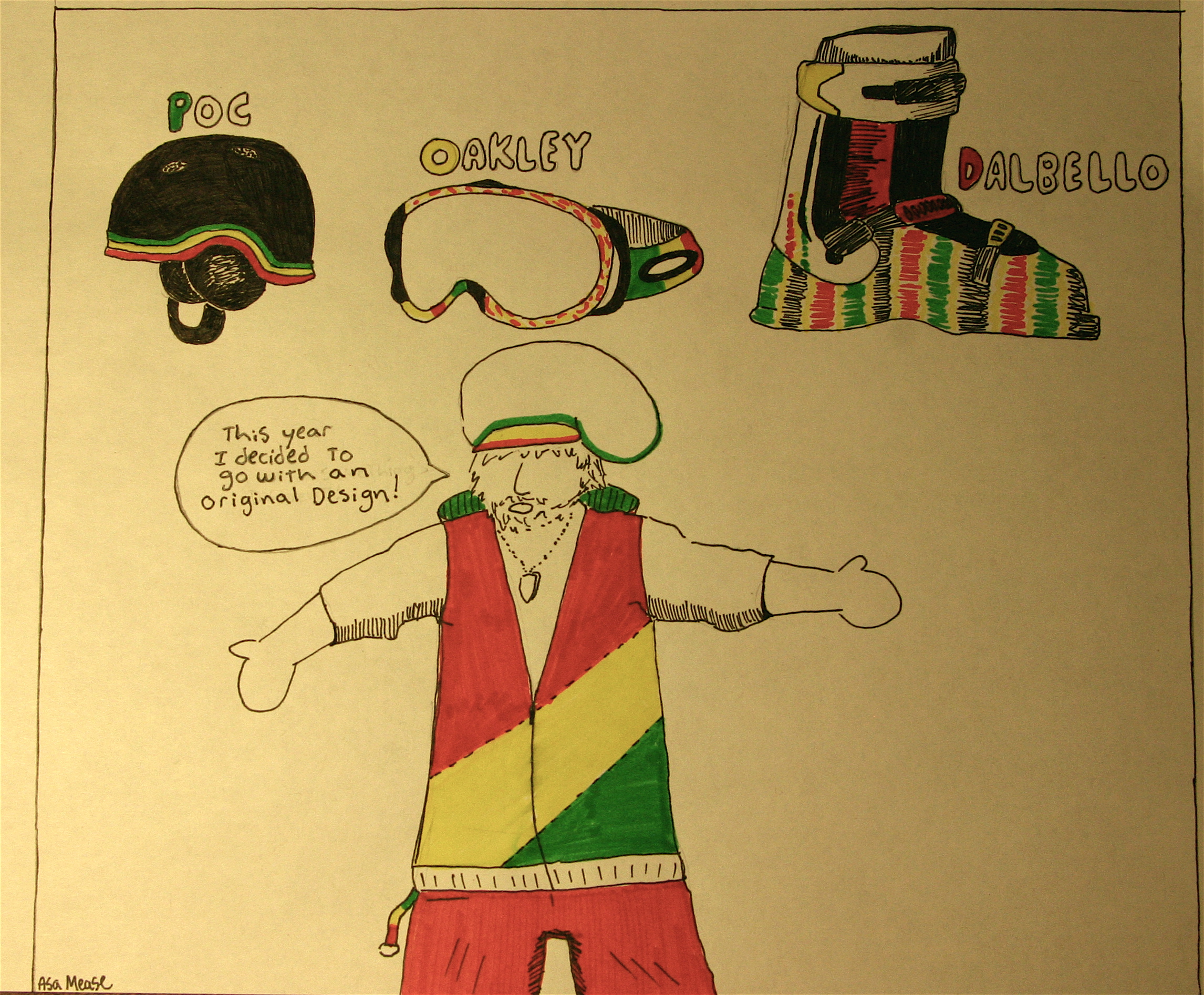 The pro model cartoon