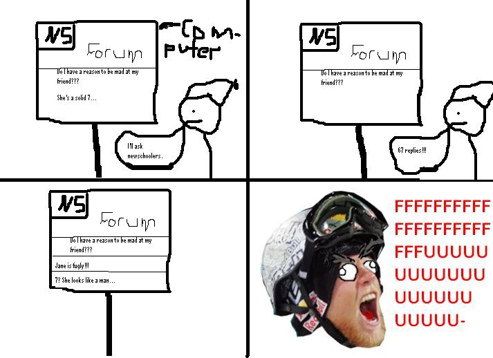 The rage of a freeskier