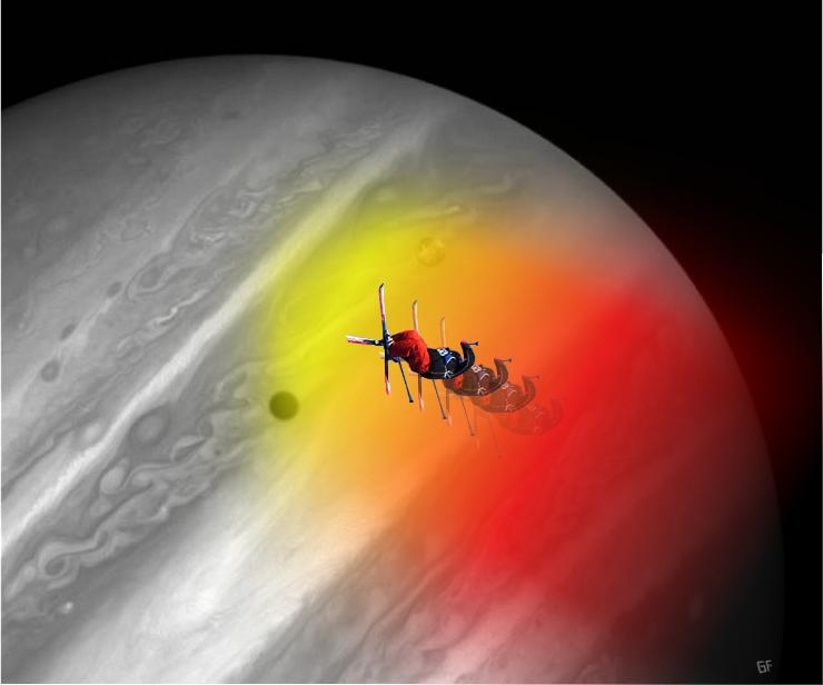 The skier is from a picture taken by Bob Schubring (jibij) during the 2002 Winter X Games. This is m