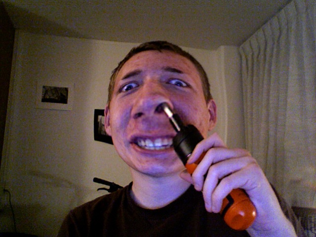 The small boys with the pair of pants and the chocolate love covered I piston.