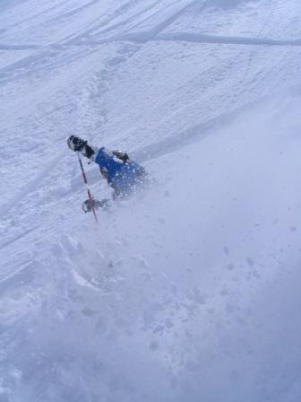 The snow yesterday was deep...