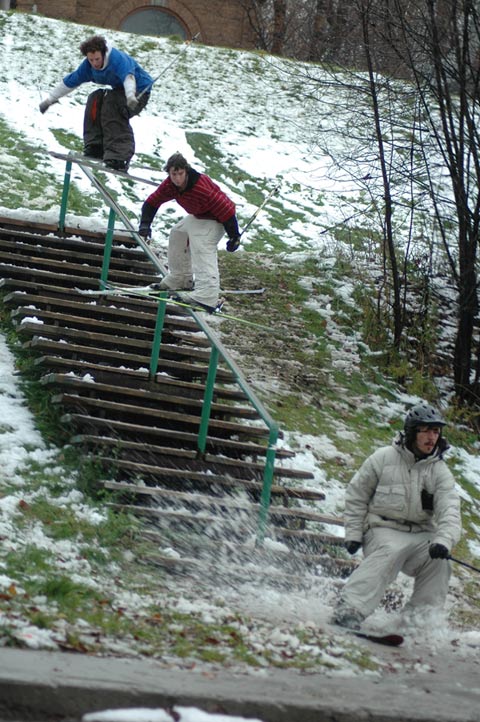 The three warrios doign what they do best