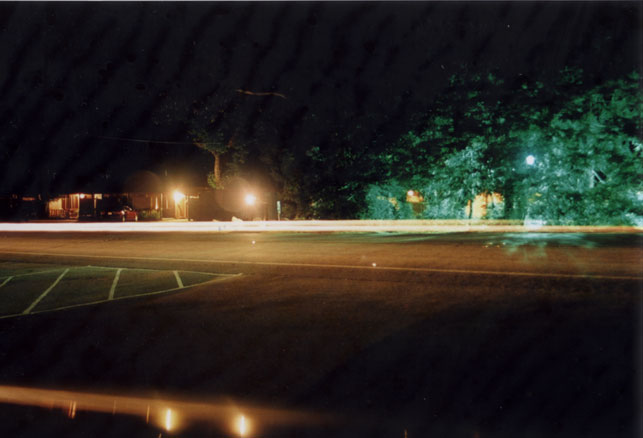 The view from the minivan.