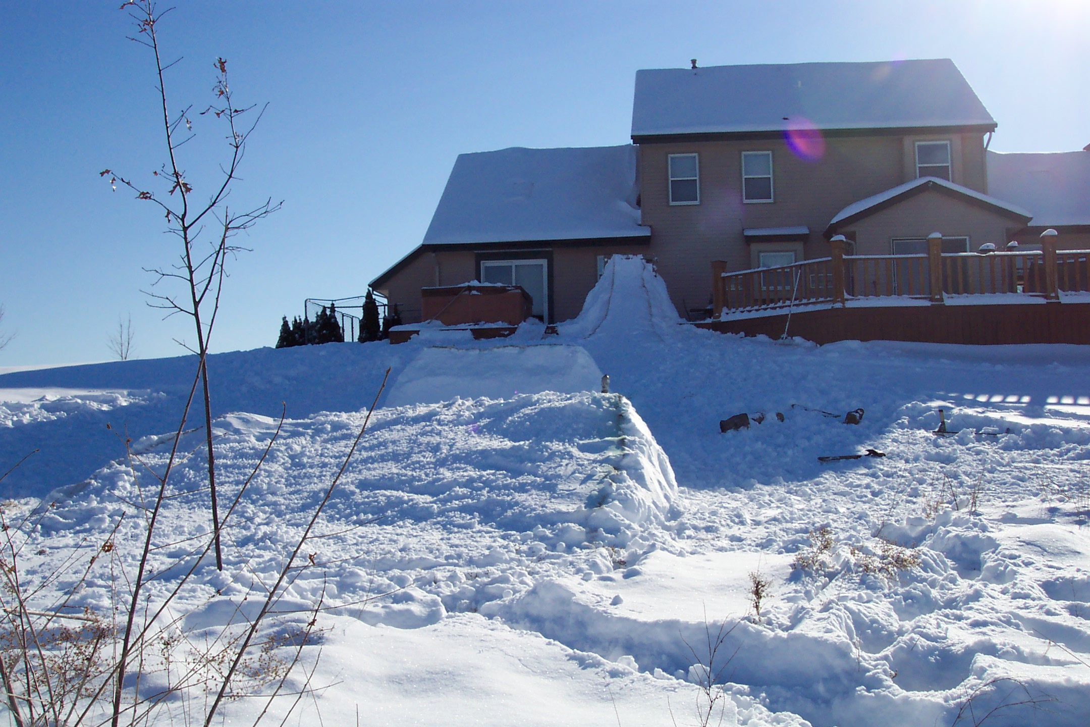 The whole jump setup