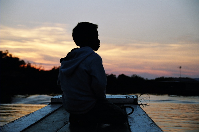 this guy pushed off and docked for us, probably about 8 years old.