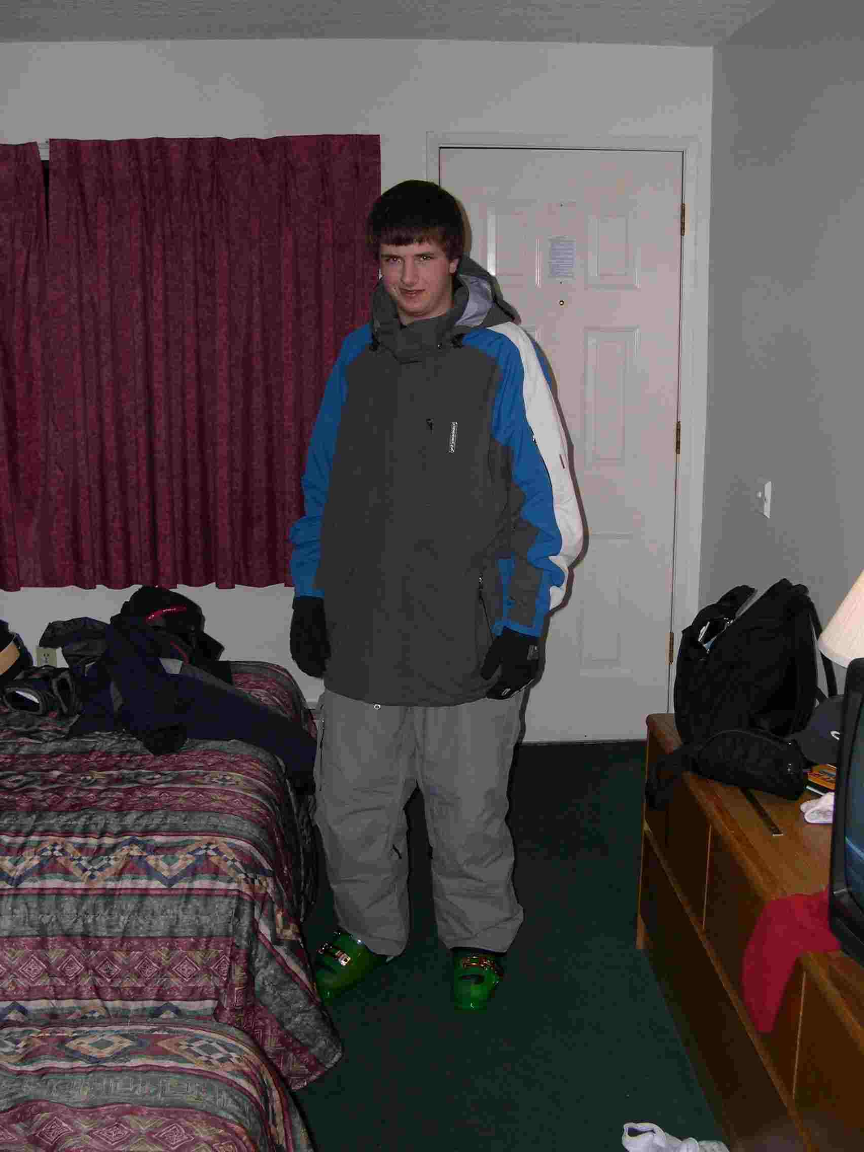 This is me trying on my stuff after I just got it that day