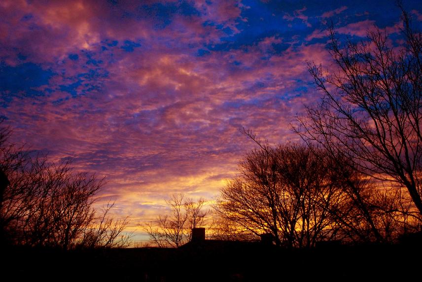 this was last week out my window it was very pretty... ok ok yes i used photoshop a little bit, but