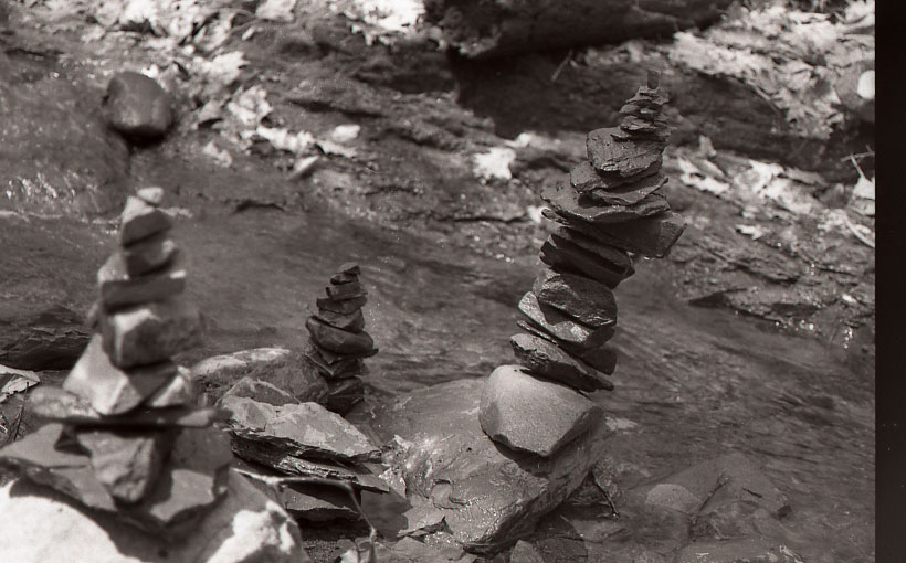 three rock pile i made