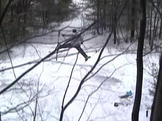 throwin down a big spread eagle