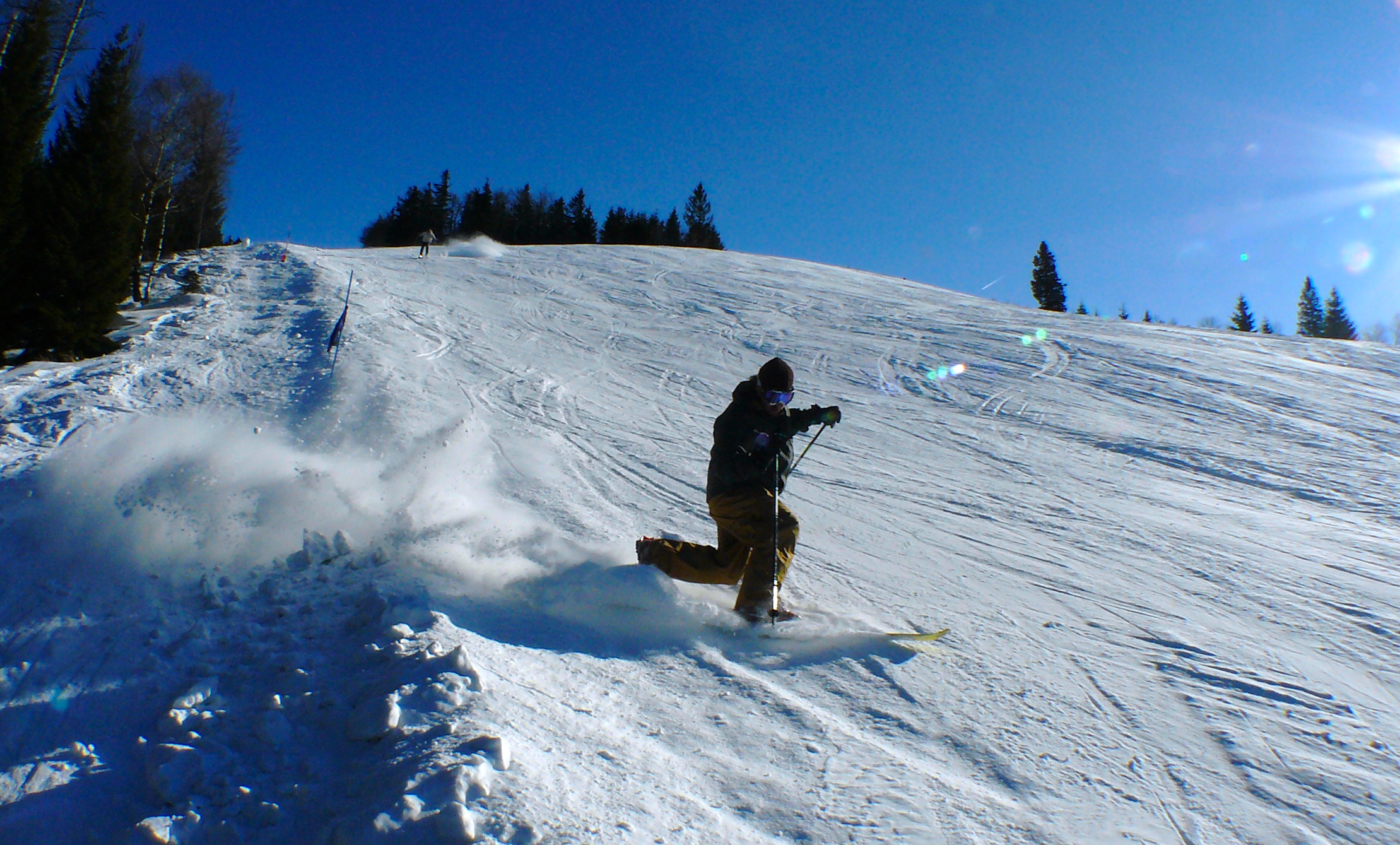 Throwing up some snow