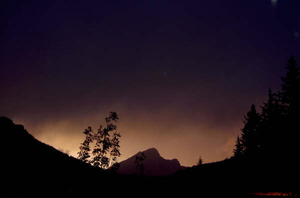 thunderstorm above cascade mnt