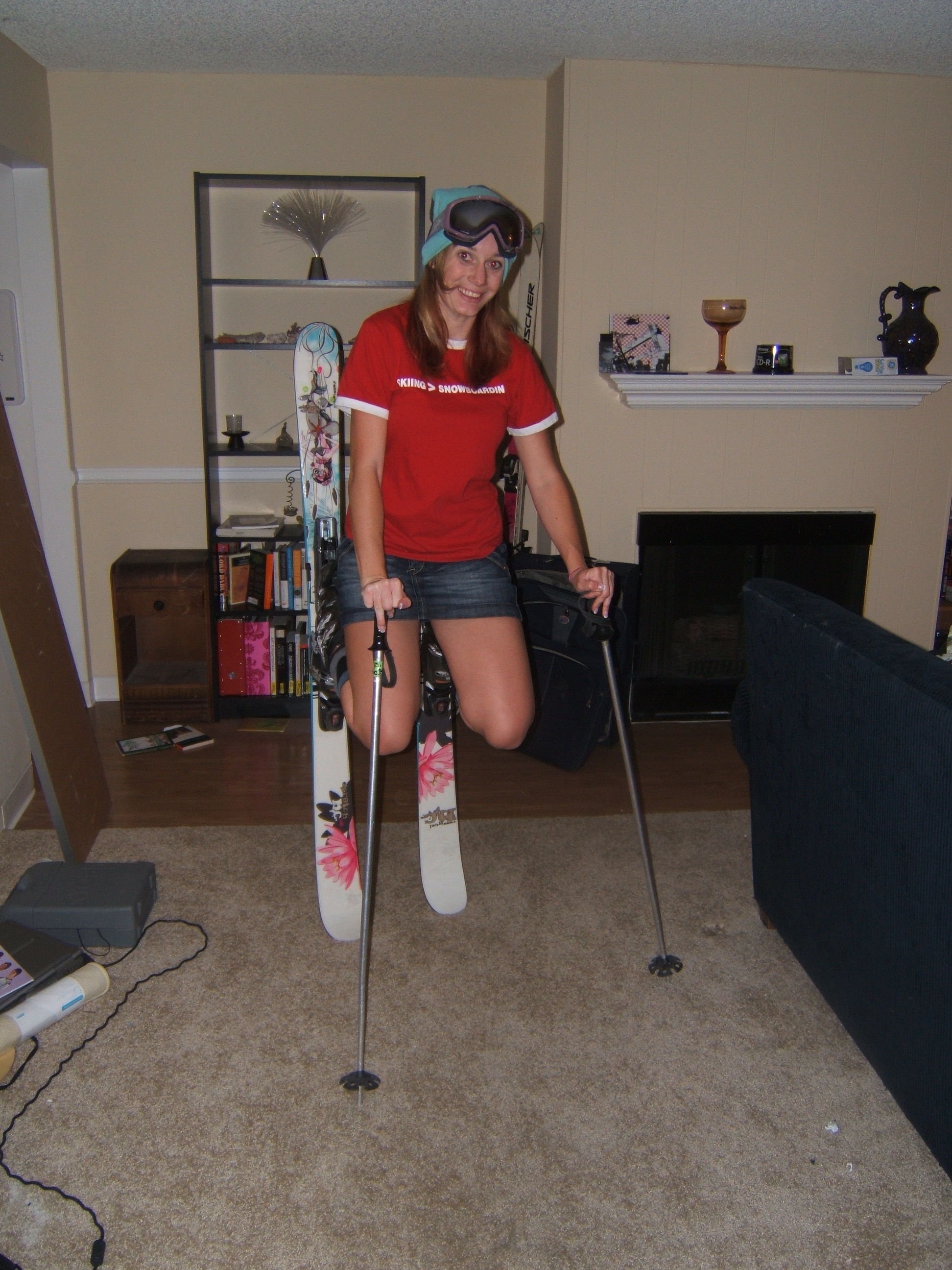 Tip stand while waiting for snow.