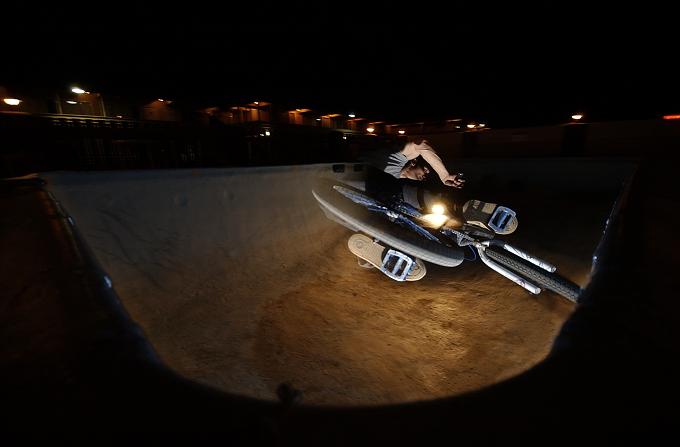 Tony shredding a pool