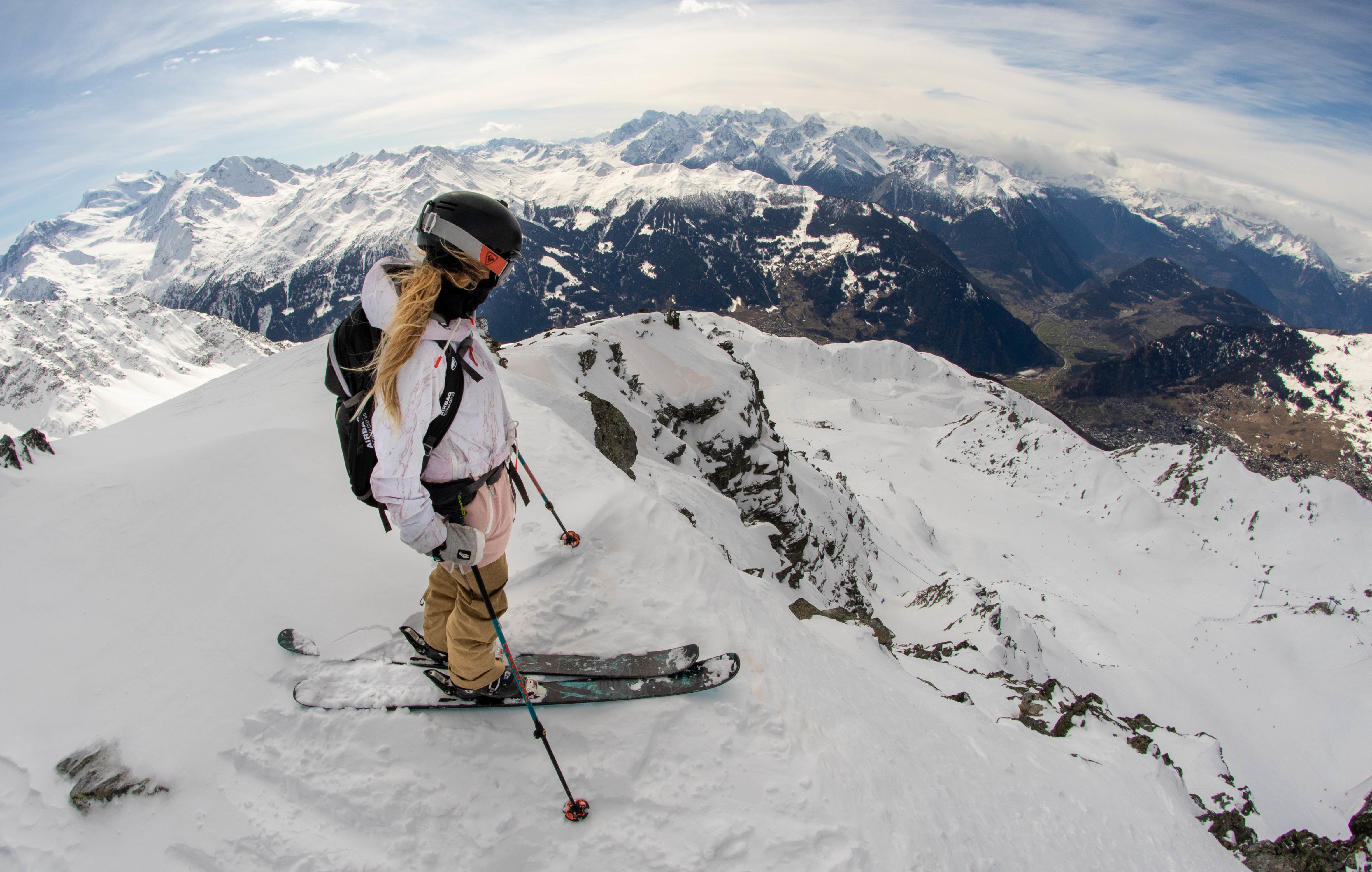 Top of couloir des Bouquetins