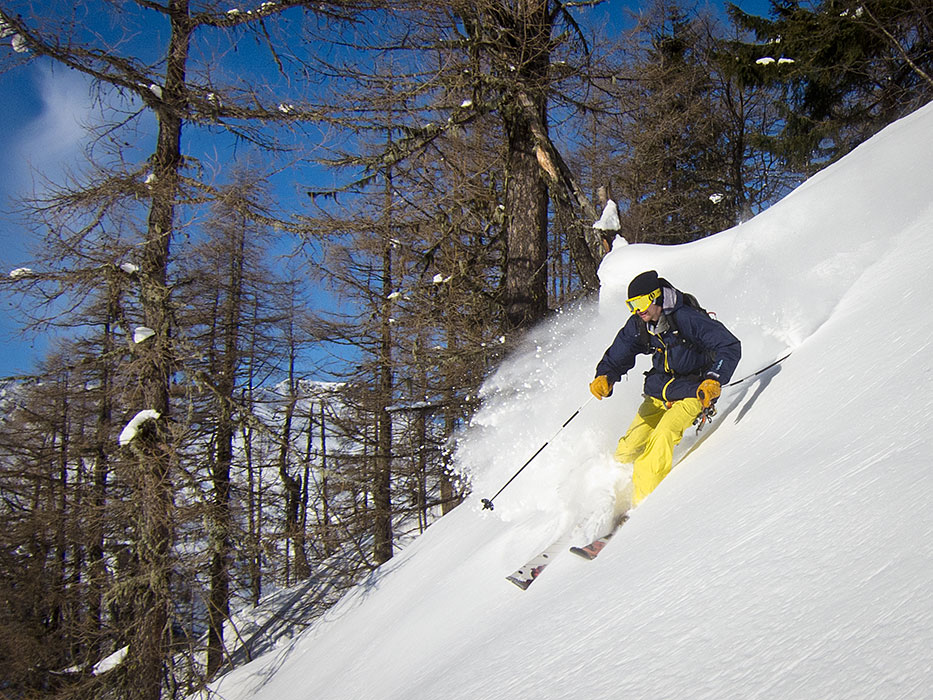 Tour to deep sugary snow