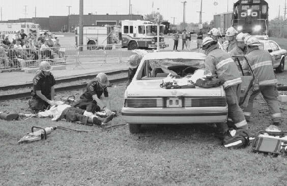 Train wreck simulation...Im second from left