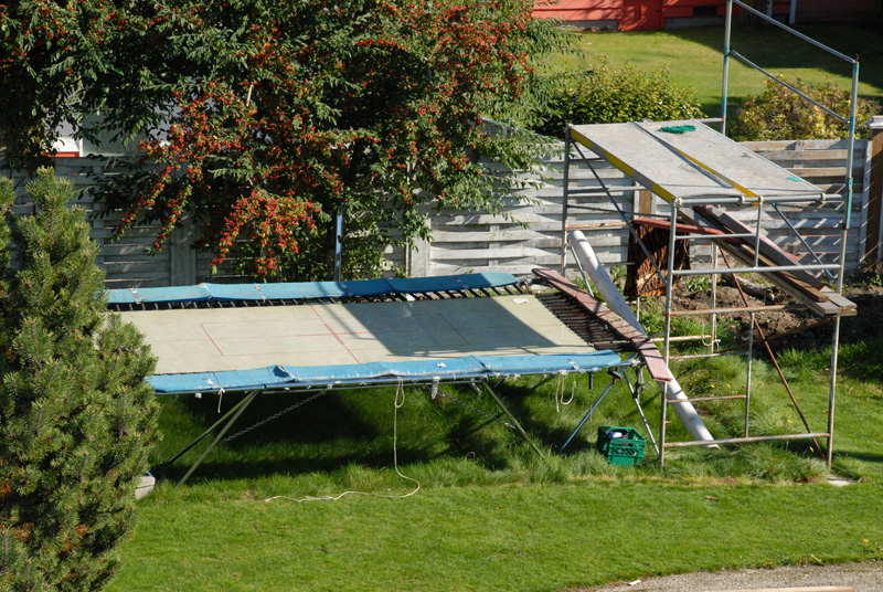 Trampoline set-up