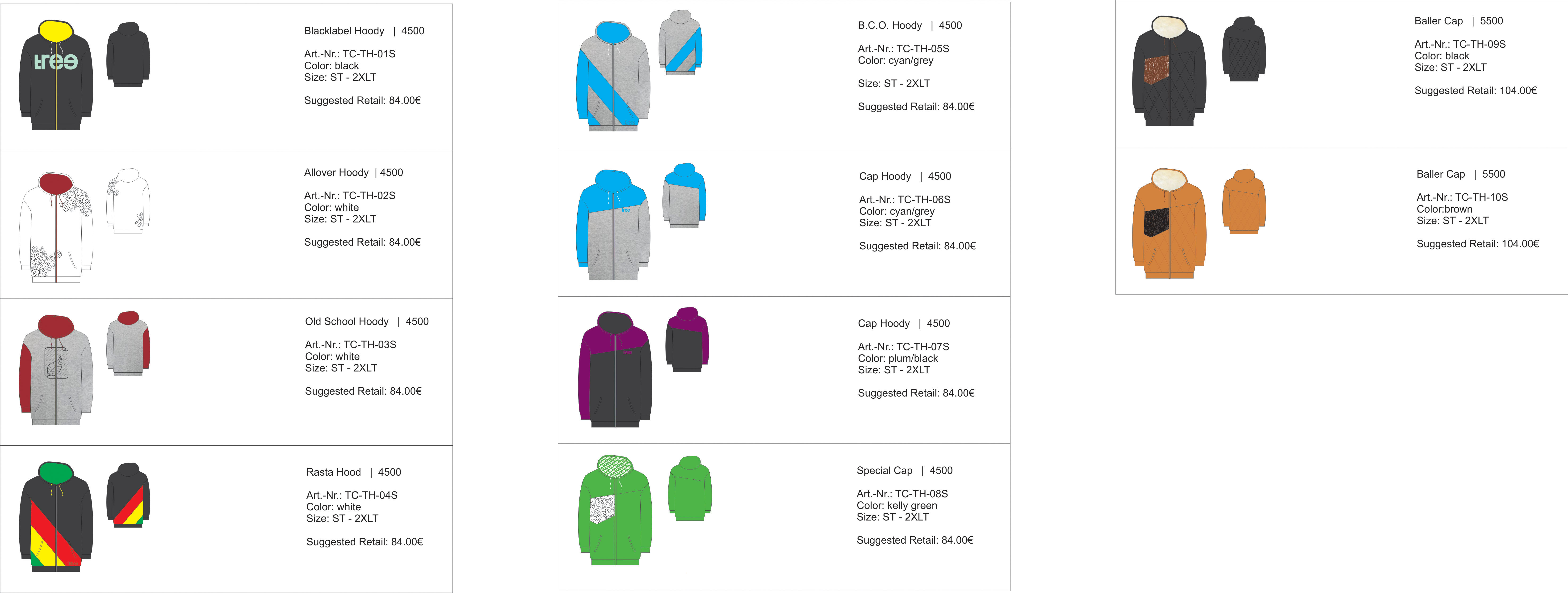 Tree-clothing hoodies