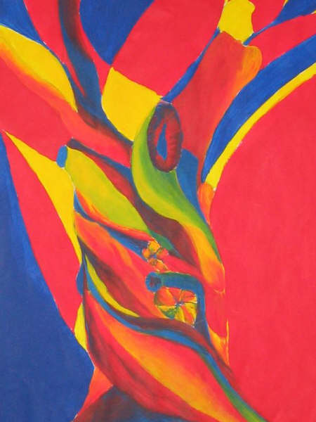 Tree painted with acrilic