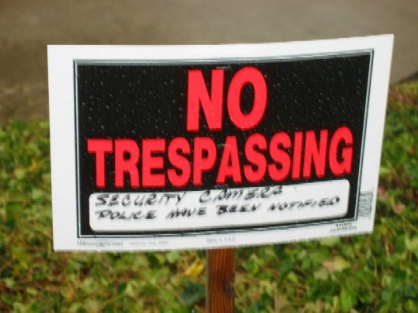 Trespassing Sign put up!!!!