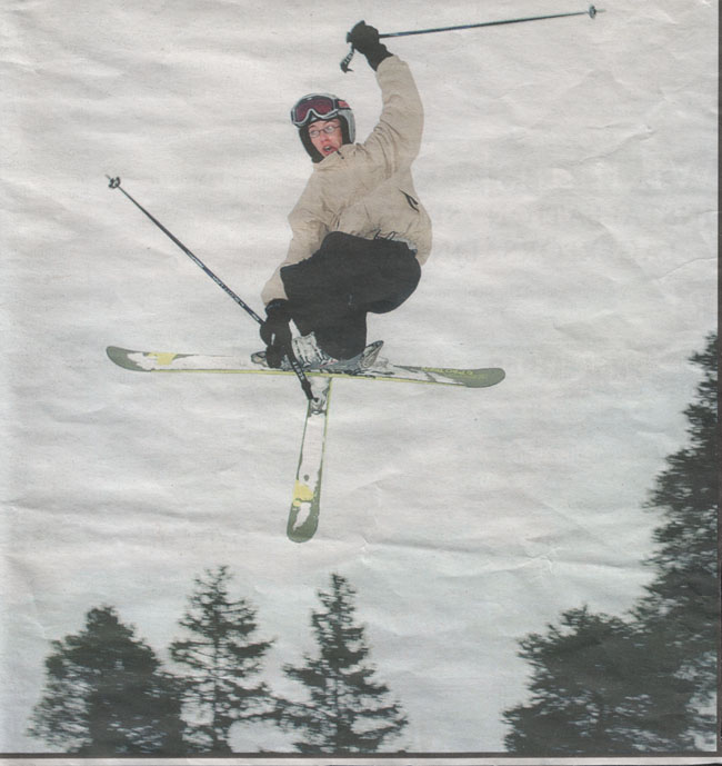 Trick: Mute Grab, Taken from the local newspaper, that's why the background look's like paper. and y