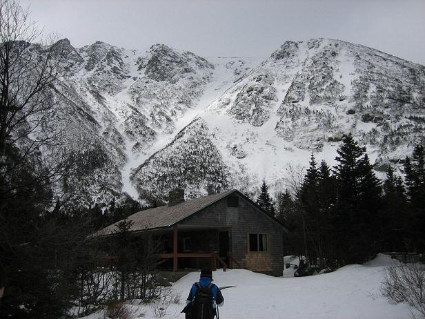 Tuck's Today, Hermit Lake Hut w/ Hillman's in back.