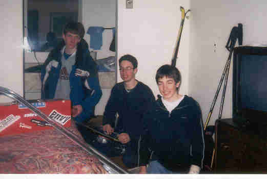 Tuning skis at four in the morning.  Drunk