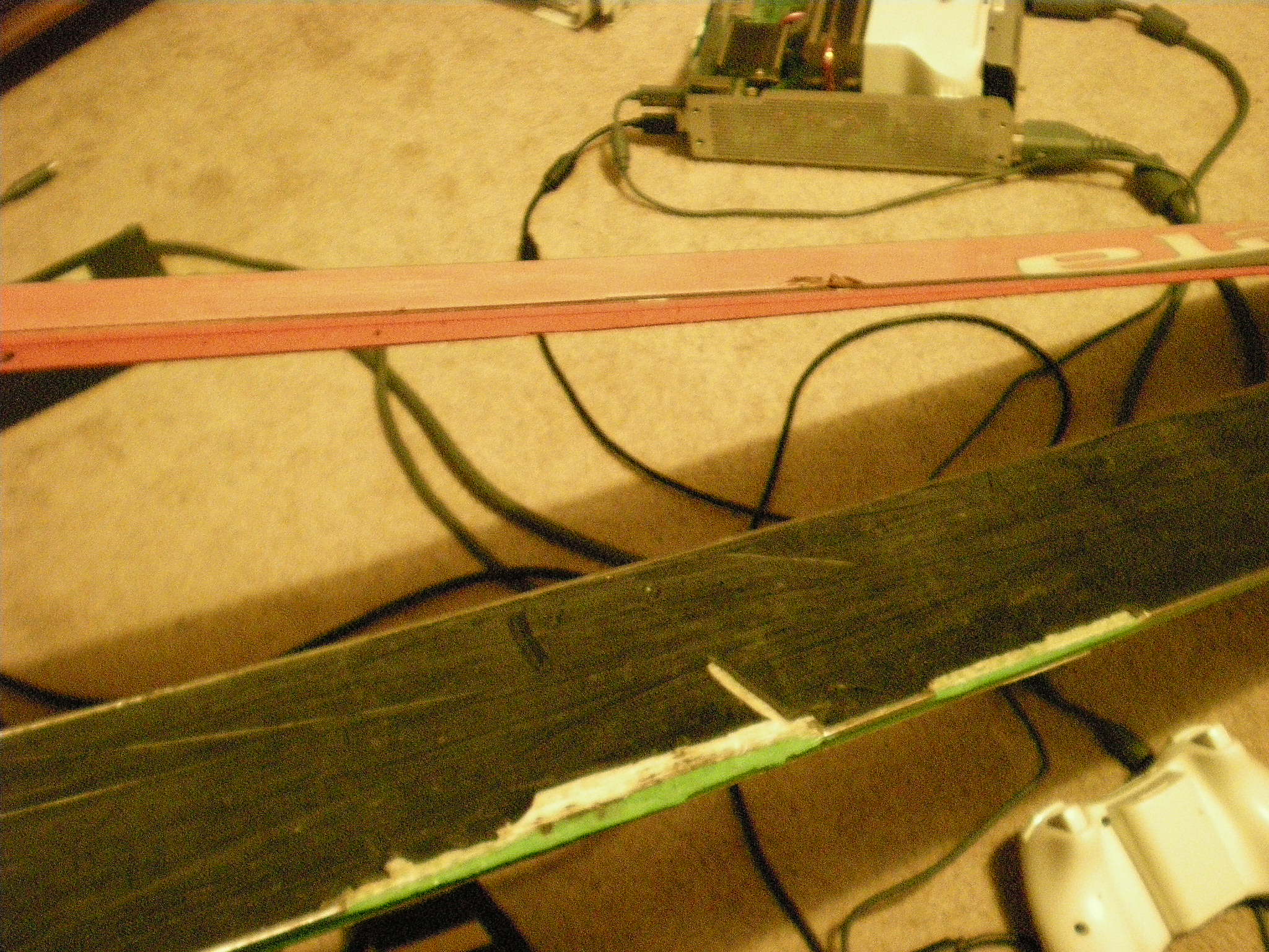 Two pairs of skis destroyed.