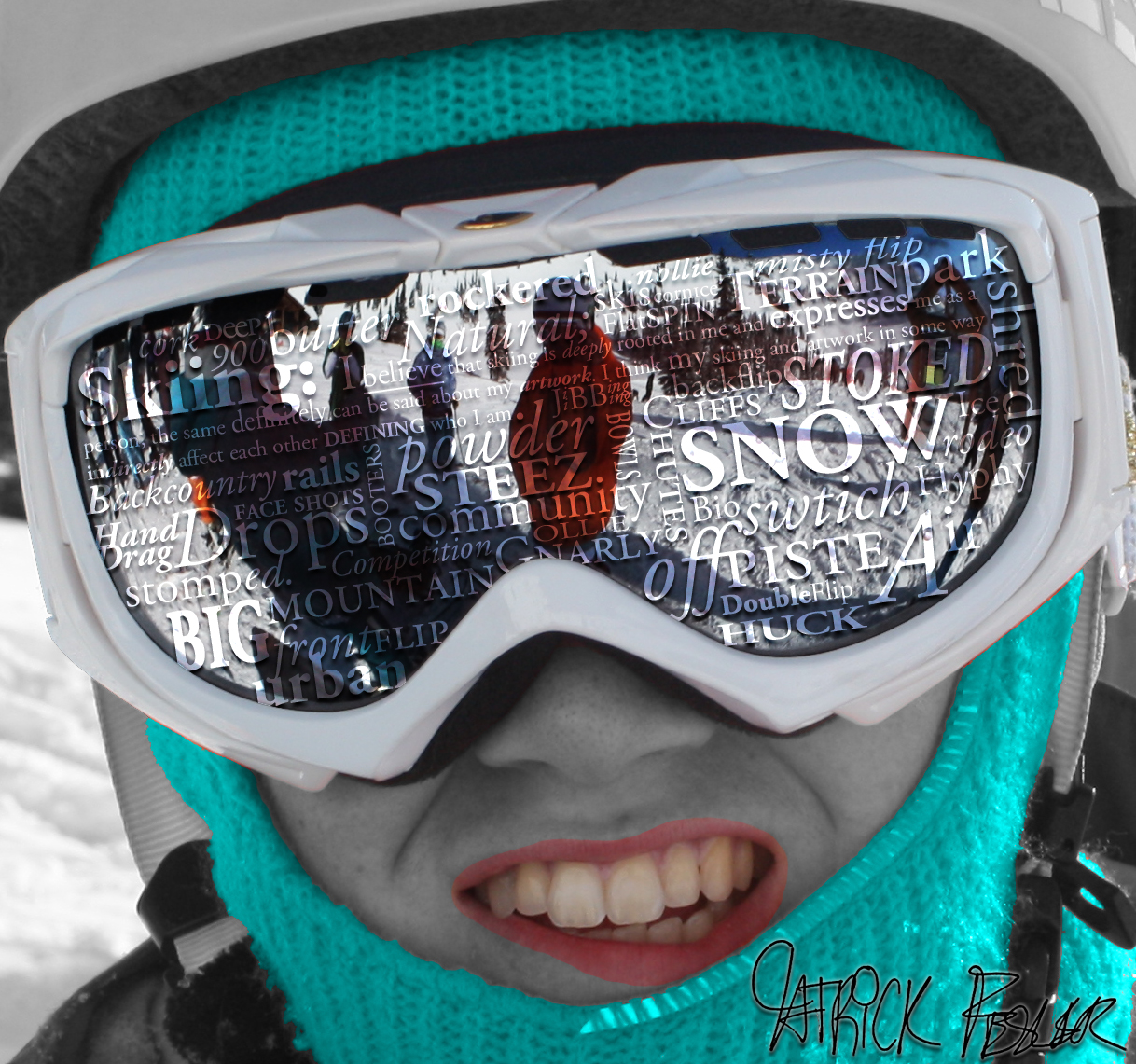 Typographic Lens Reflection