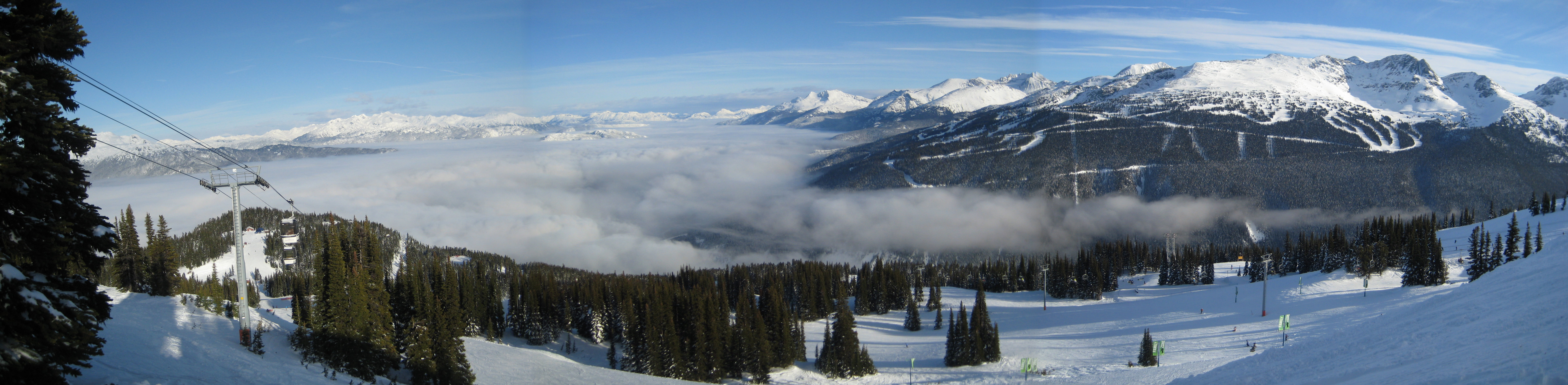Underneath Whistler gondola
