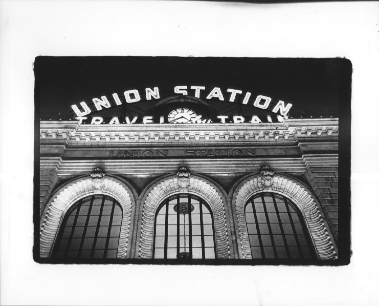 union station lit up