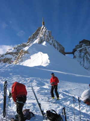 Unroping after the midi arrette (3842m)