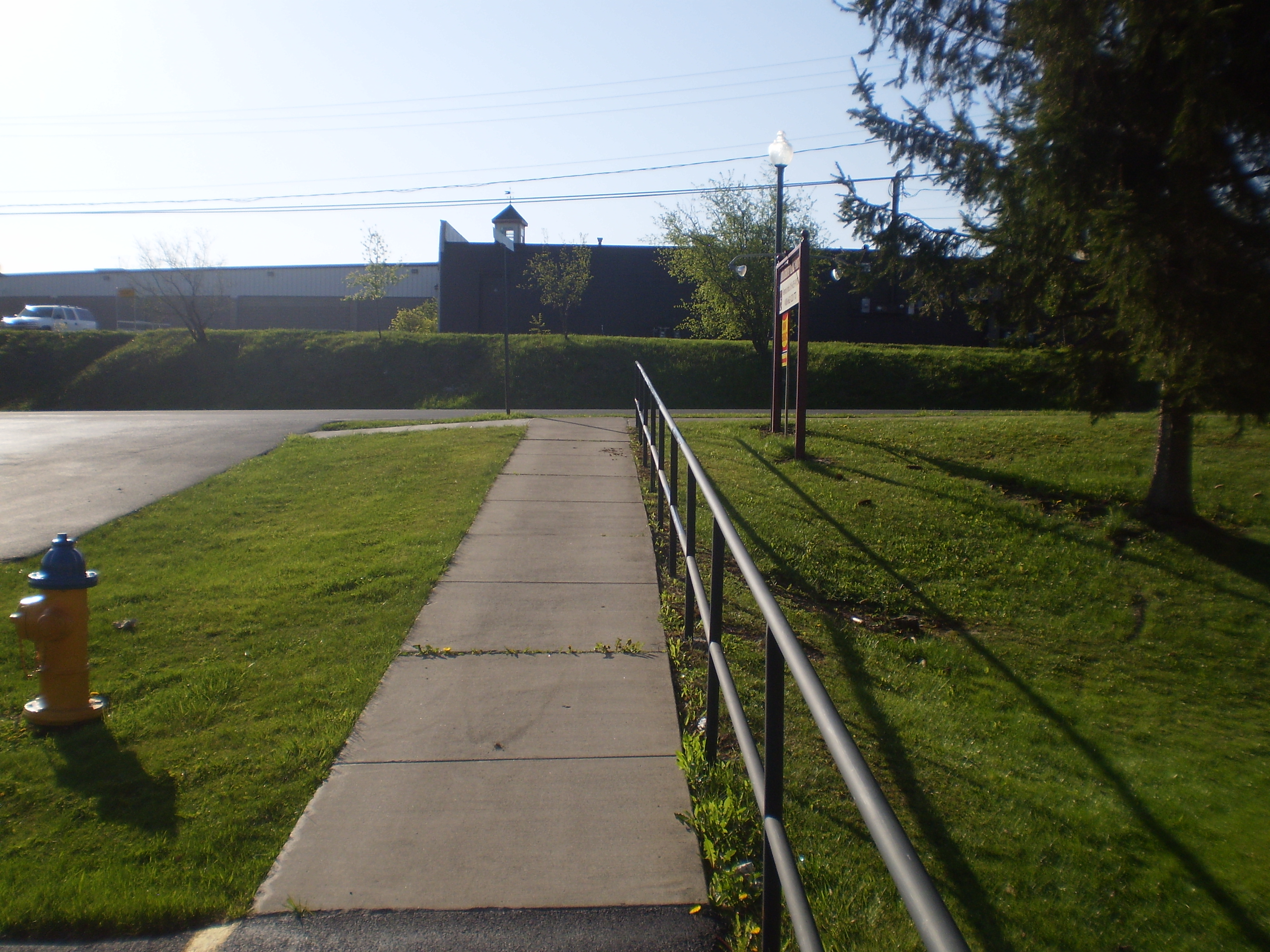 Up the rail next to P&C