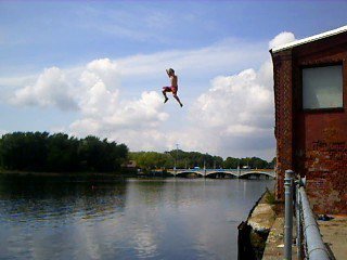 Urban cliff jumping