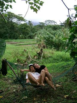 us at a Taro farm in the mountains riding the mud :)