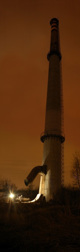 Vertical Pipe Jib by night