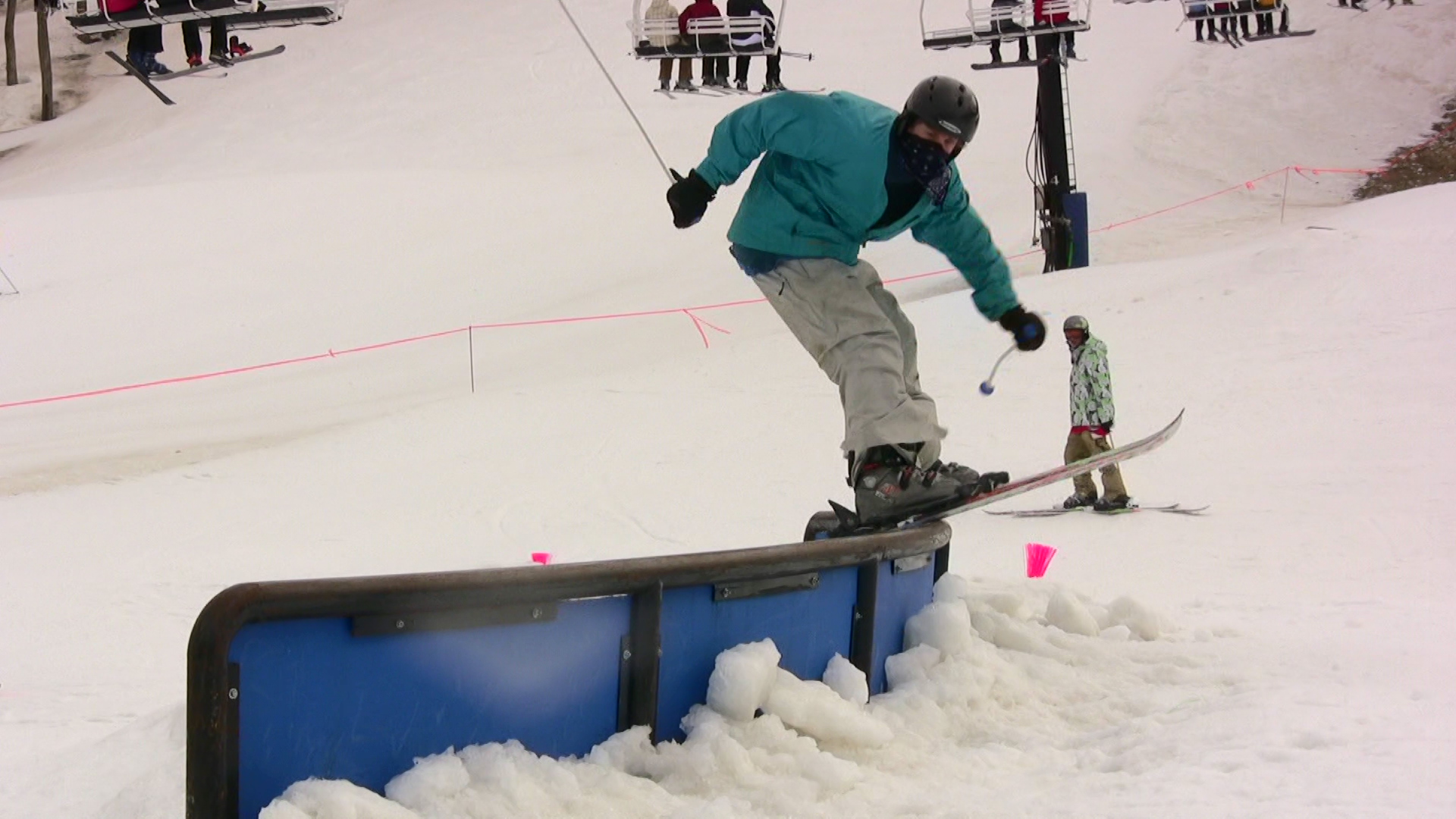 Video still: Sam on c-rail