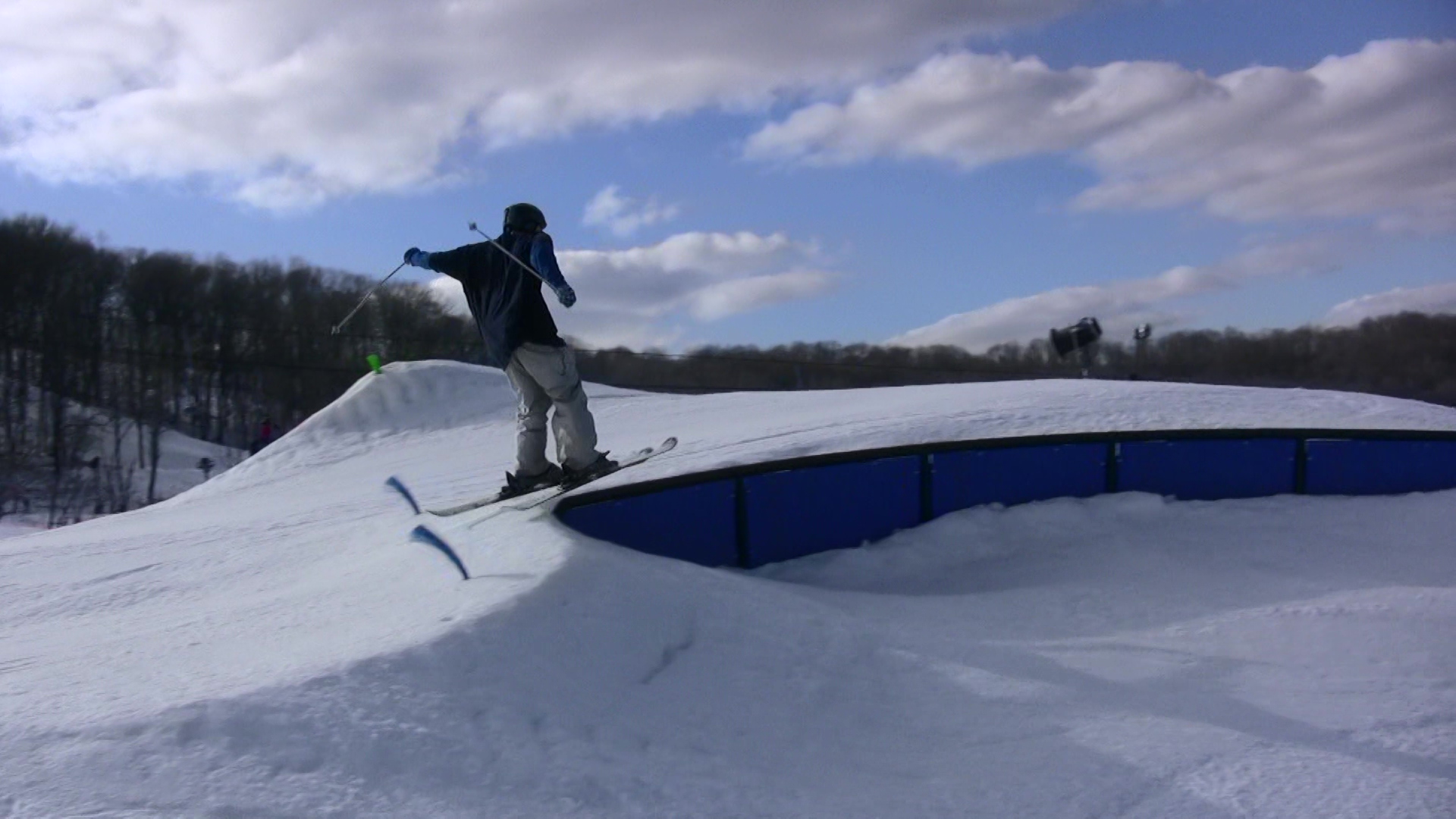 Video still: Sam onto banked c rail
