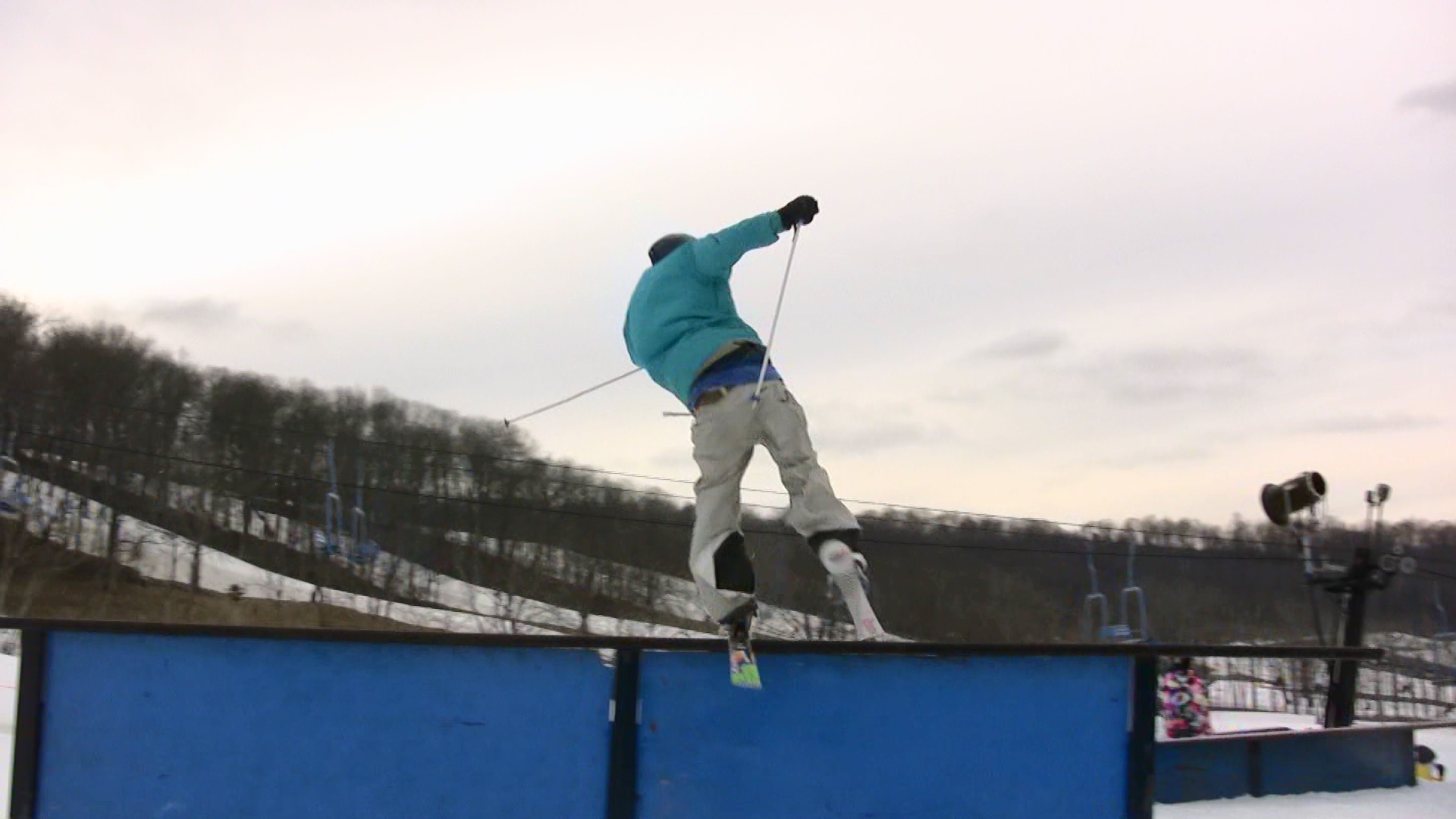 Video still: sam onto tall-t rail