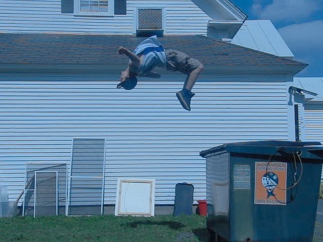 Walking around town.