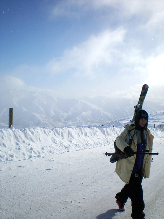 Walking up at Snowpark