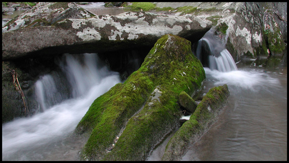 Water Flowing Around a Rock