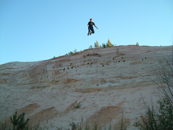 we found a nice drop - no snow though