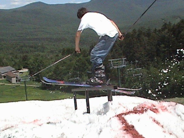 We hiked up and set it up