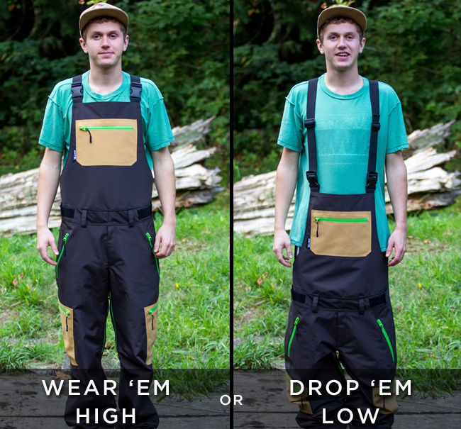 Wear 'em high or drop 'em low - NWT3K Bibs